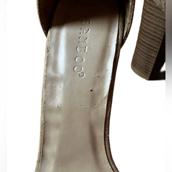 Bamboo Braided Open Toe Block Heel - Picture 6 of 10